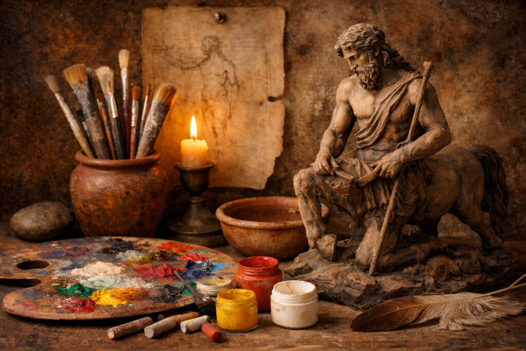 mito di Chirone simbolo della cura nella terapeutica d’arte